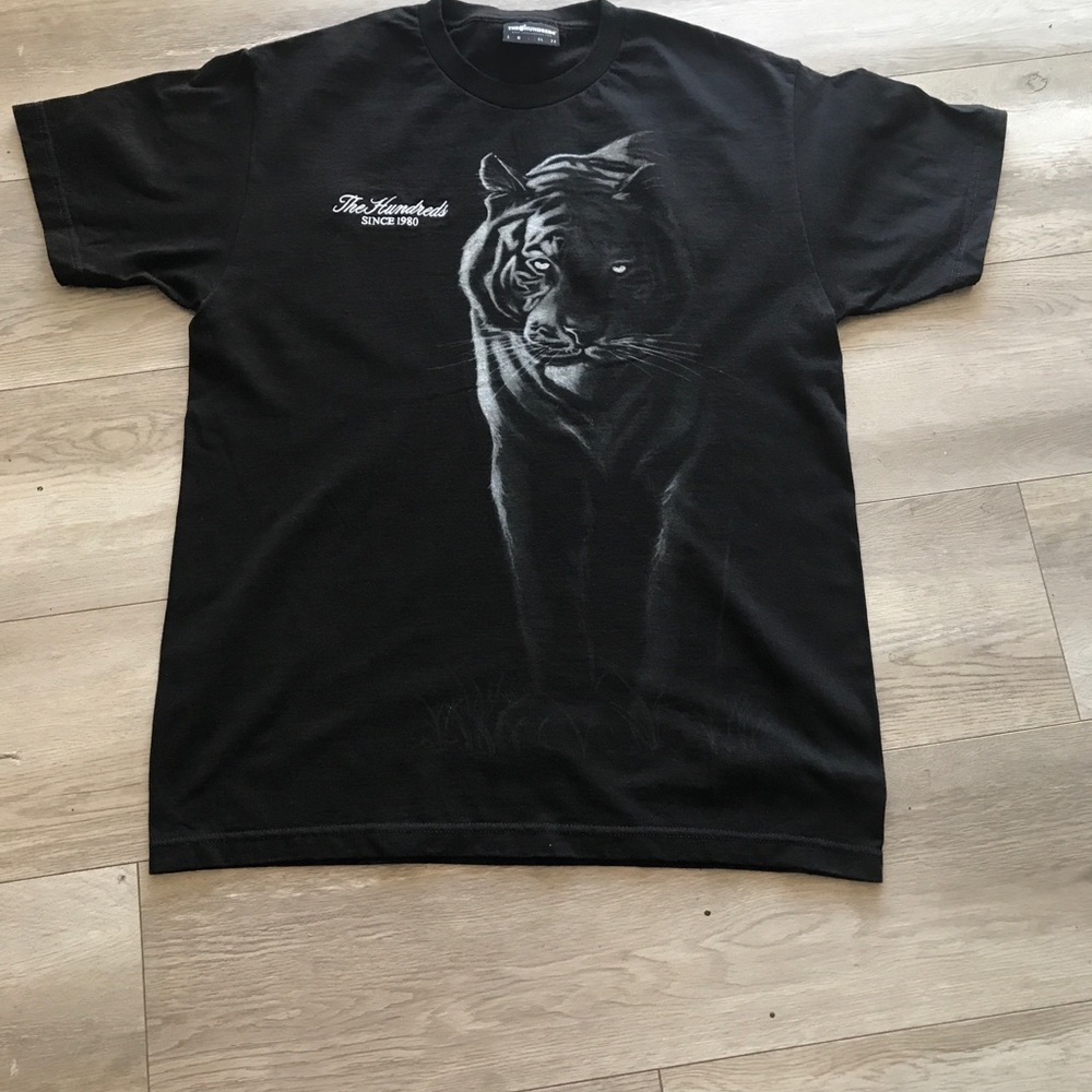 The Hundreds Black Graphic Tiger Short Sleeve Tee